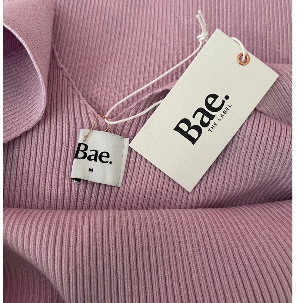 Bae the Label NEW Serenity Sleeveless Knit Maternity Midi Dress Lilac M Stretch - Picture 3 of 7